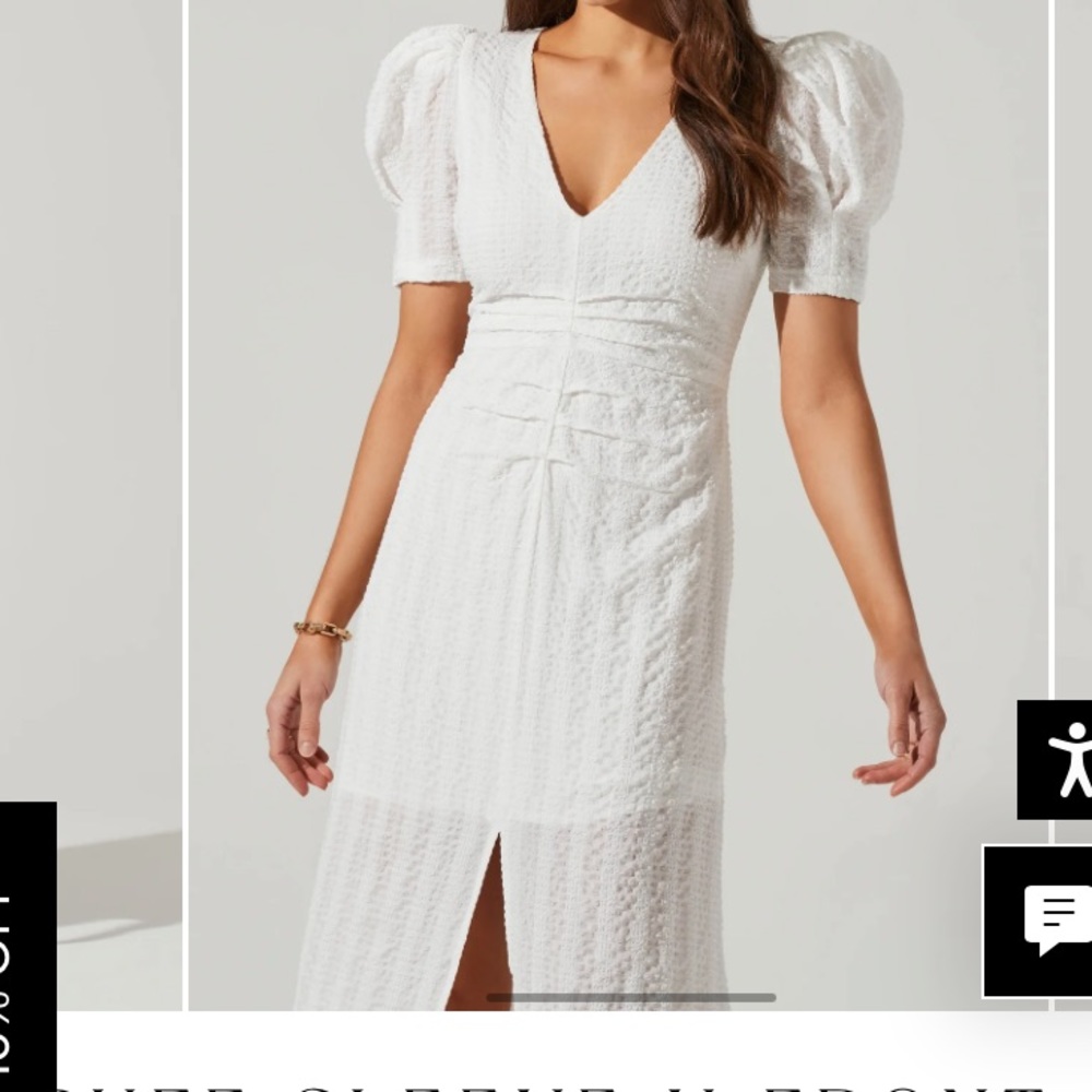 Astr the Label white midi dress